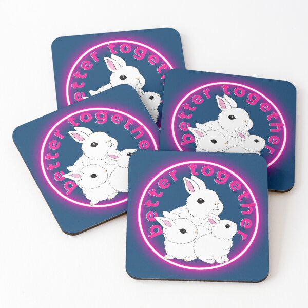 Item preview, Better together 3 white rabbits designed and sold by agamilion.