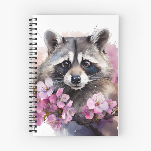 Item preview, Raccoon with Cherry Blossoms, cute animal designed and sold by Eamornia.