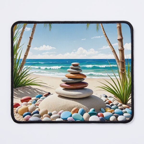 Item preview, Zen Garden on the Beach with the Ocean designed and sold by BougieSouthern.