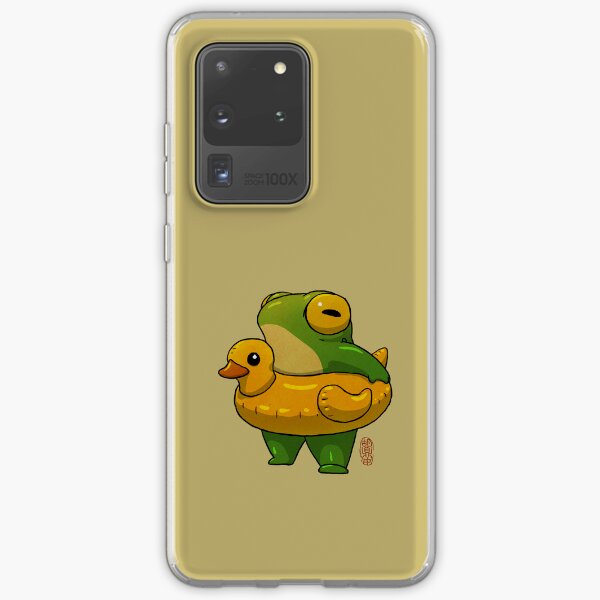Aperçu de l'œuvre heure d'été mignonne grenouille canard piscine floatie illustration style asiatique créée et vendue par DingHuArt.