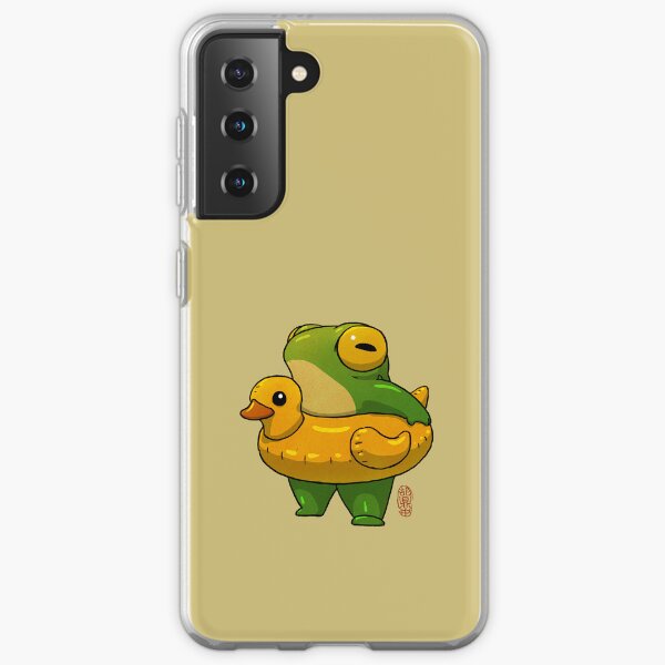 Aperçu de l'œuvre heure d'été mignonne grenouille canard piscine floatie illustration style asiatique créée et vendue par DingHuArt.