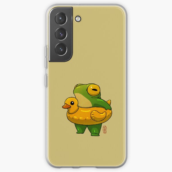 Aperçu de l'œuvre heure d'été mignonne grenouille canard piscine floatie illustration style asiatique créée et vendue par DingHuArt.