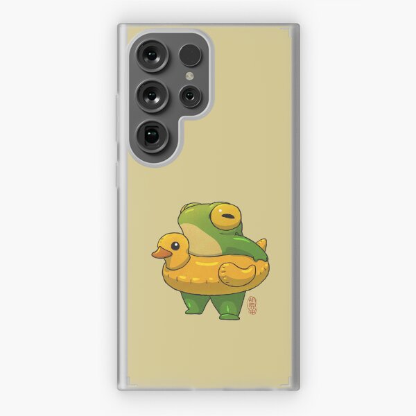 Aperçu de l'œuvre heure d'été mignonne grenouille canard piscine floatie illustration style asiatique créée et vendue par DingHuArt.