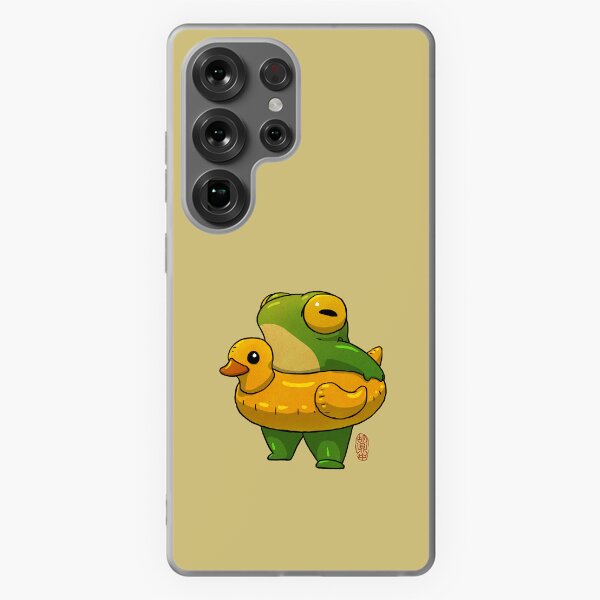 Aperçu de l'œuvre heure d'été mignonne grenouille canard piscine floatie illustration style asiatique créée et vendue par DingHuArt.