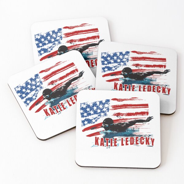 Item preview, Katie Ledecky with the American flag designed and sold by muta1993.