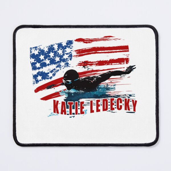 Item preview, Katie Ledecky with the American flag designed and sold by muta1993.