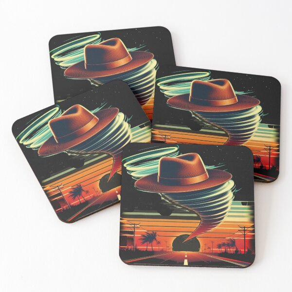 Item preview, Whimsical tornado from hat sweeps city, objects fly. designed and sold by freackly.