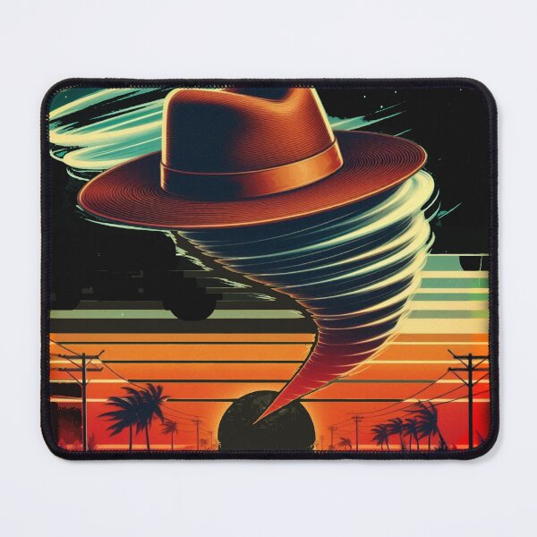 Item preview, Whimsical tornado from hat sweeps city, objects fly. designed and sold by freackly.