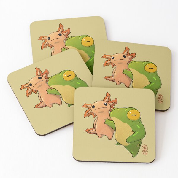 Item preview, let him cook frog axolotl cute artwork asian style designed and sold by DingHuArt.