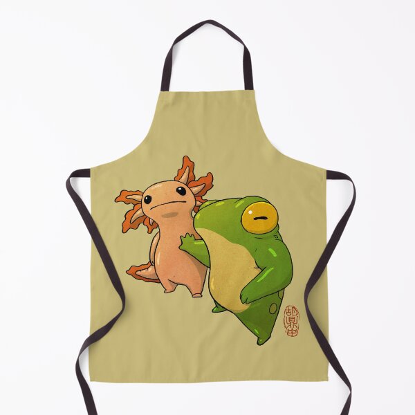Item preview, let him cook frog axolotl cute artwork asian style designed and sold by DingHuArt.