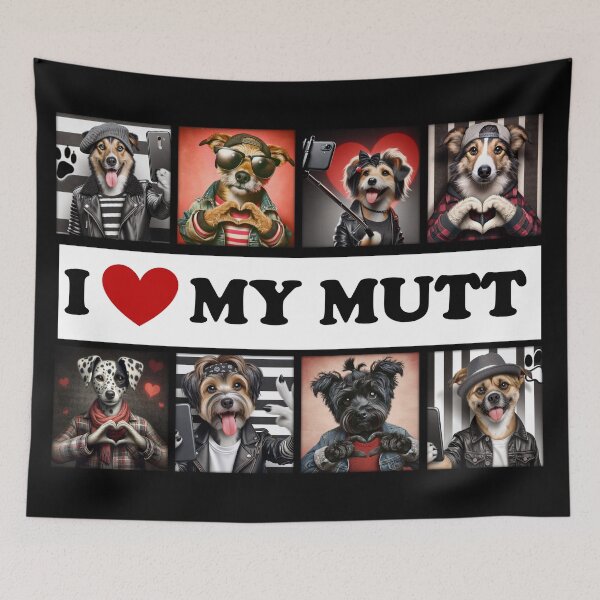 Item preview, "I love my Mutt." designed and sold by TheDogOnIt.