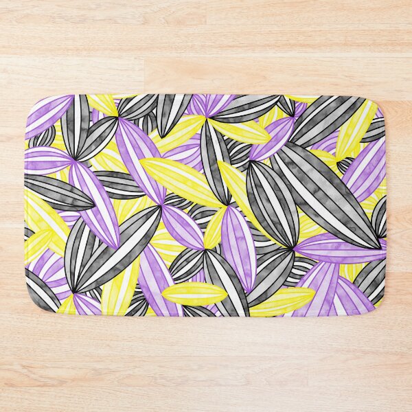Item preview, Nonbinary Pride Abstract Zen Flower Petals Purple Yellow designed and sold by JoyfulJen.