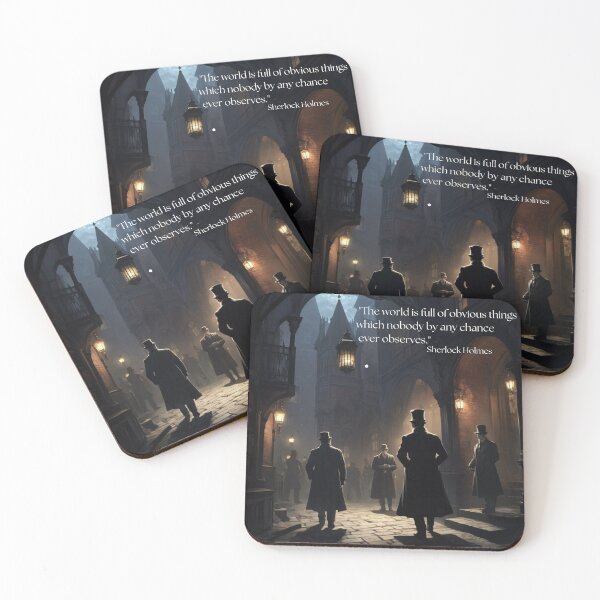 Item preview, Sherlock Holmes Quote and Victorian Street Scene designed and sold by dreamparlor.