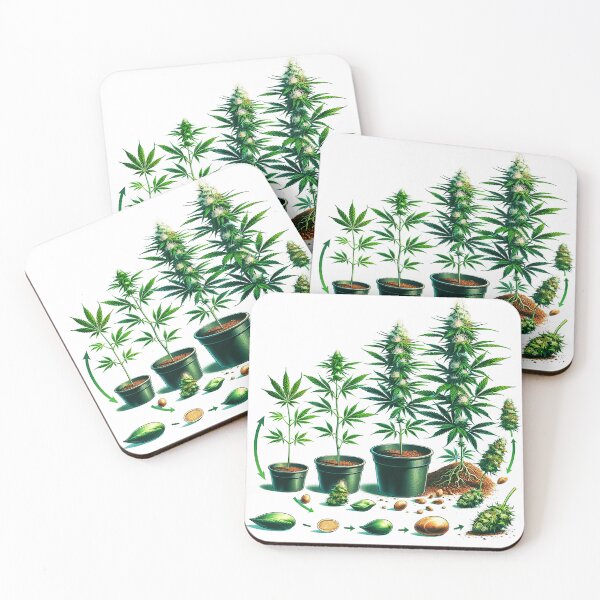 Item preview, Hemp weed plant seed to flower bud pot life grow cycle  designed and sold by Kludoman.
