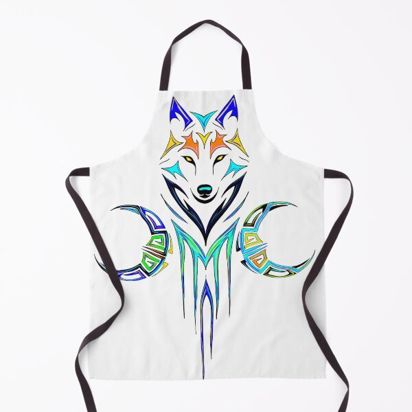 Item preview, Colorful moon wolf tribal designed and sold by MeliiisandreArt.