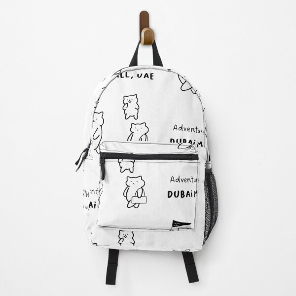 Item preview, Adventure Awaits in Dubai Mall, United Arab Emirates | Cute Cat Characters in Minimalist Line Art designed and sold by RM-Journey.