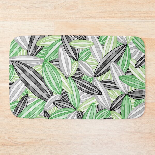Item preview, Aromantic Pride Abstract Zen Flower Petals Green Grey Black designed and sold by JoyfulJen.