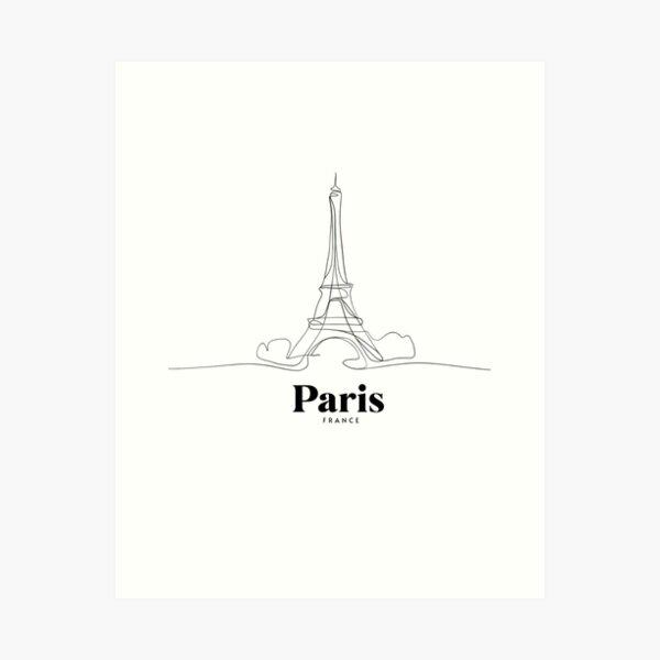 Artikel-Vorschau von Elegante Eiffelturm-Skizze - Paris-Kollektion, designt und verkauft von Kookie Tarp.