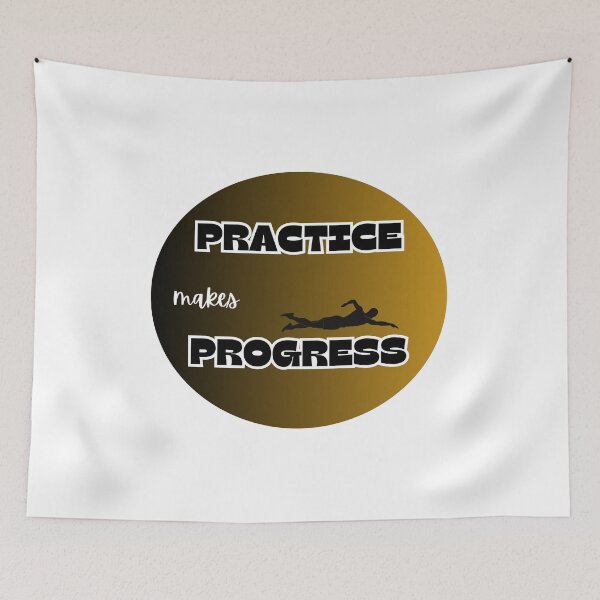 Item preview, practice makes progress swimmer designed and sold by IFarty.
