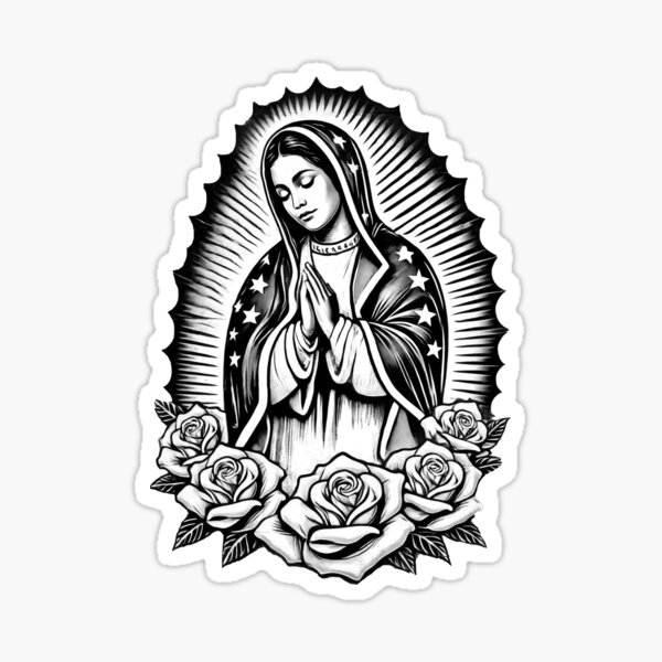 Sticker for Sale avec l'œuvre « Virgen de Guadalupe Vierge Marie ...