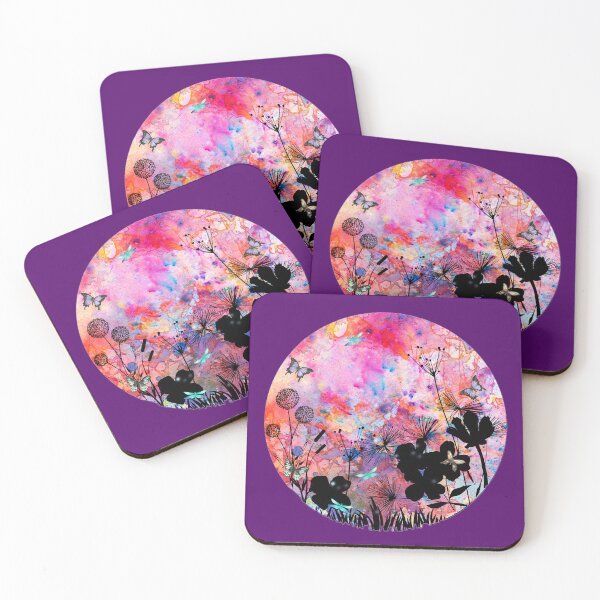Artikelvorschau, Wunderschöne Natur mit einem Hintergrund mit Farbverlauf in den Farben Fuchsia, Rosa und Blau. entworfen und verkauft von Malogue.