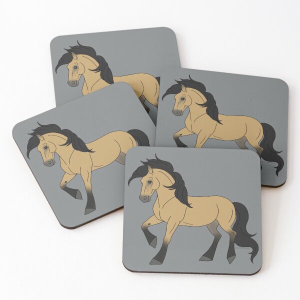 Item preview, Prancing Buckskin Cartoon Horse designed and sold by DappledMoon.