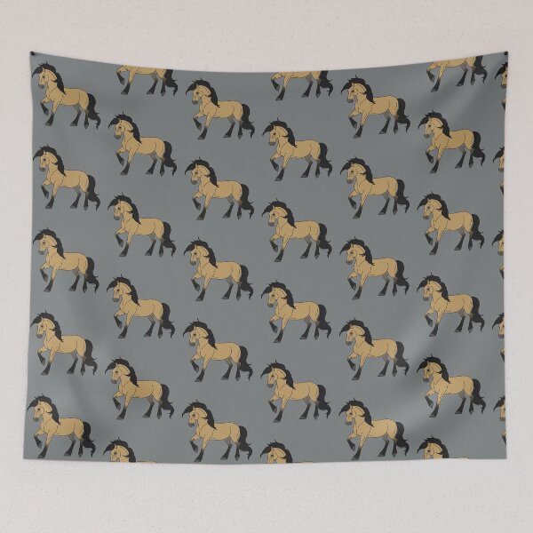 Item preview, Prancing Buckskin Cartoon Horse designed and sold by DappledMoon.