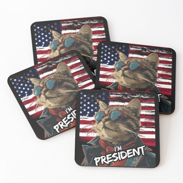 Item preview, Funny My Cat For President designed and sold by ArtFeverShop.