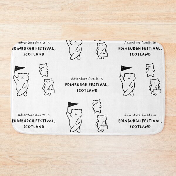 Item preview, Adventure Awaits in Edinburgh Festival, Scotland | Cute Cat Characters in Minimalist Line Art designed and sold by RM-Journey.