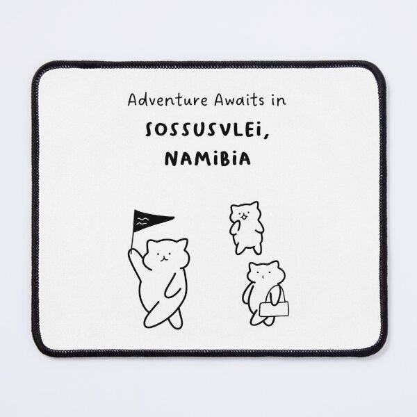 Item preview, Adventure Awaits in Sossusvlei, Namibia | Cute Cat Characters in Minimalist Line Art designed and sold by RM-Journey.