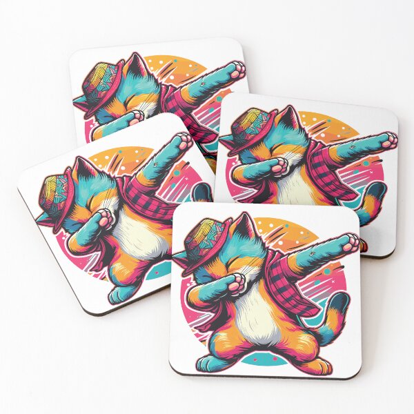 Item preview, Colorful Cute Cat Dance Dabbing love dab  designed and sold by MrDesing10 ⭐⭐⭐⭐⭐.