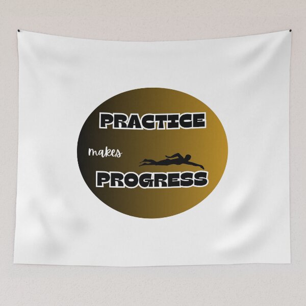 Item preview, practices makes progress swimmer designed and sold by IFarty.