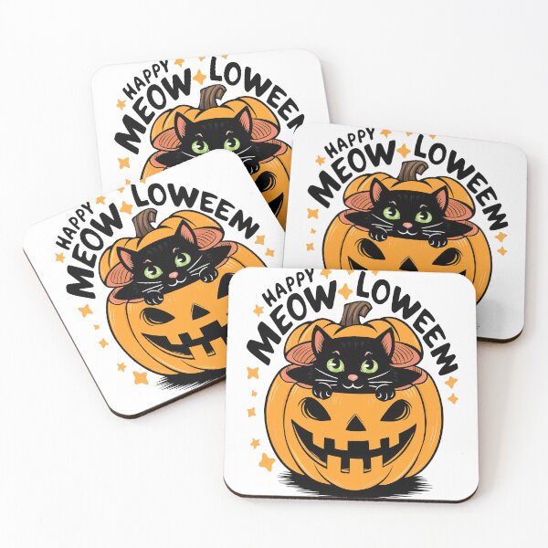 Item preview, Happy Meowlloween Black Cat Pumpkin designed and sold by Mosaic-97.