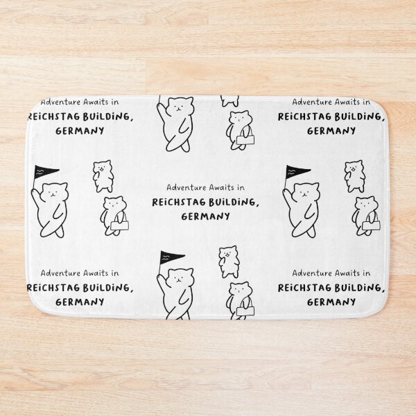 Item preview, Adventure Awaits in Reichstag Building, Germany | Cute Cat Characters in Minimalist Line Art designed and sold by RM-Journey.