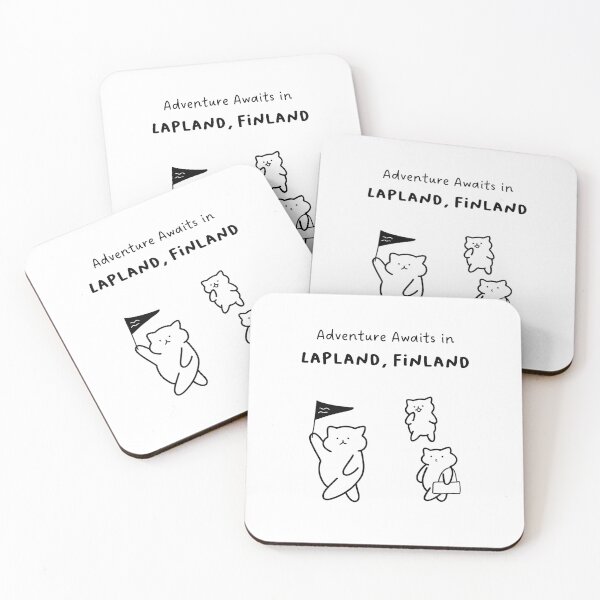 Item preview, Adventure Awaits in Lapland, Finland | Cute Cat Characters in Minimalist Line Art designed and sold by RM-Journey.