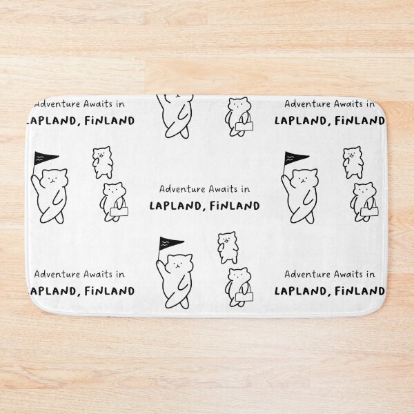 Item preview, Adventure Awaits in Lapland, Finland | Cute Cat Characters in Minimalist Line Art designed and sold by RM-Journey.