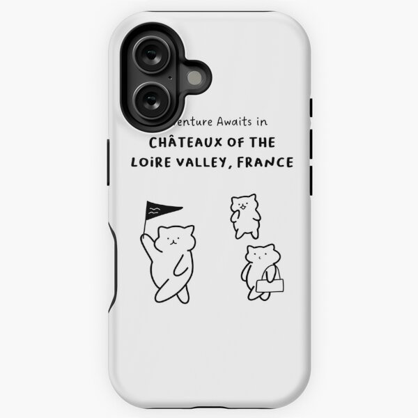 Item preview, Adventure Awaits in Châteaux of the Loire Valley, France | Cute Cat Characters in Minimalist Line Art designed and sold by RM-Journey.
