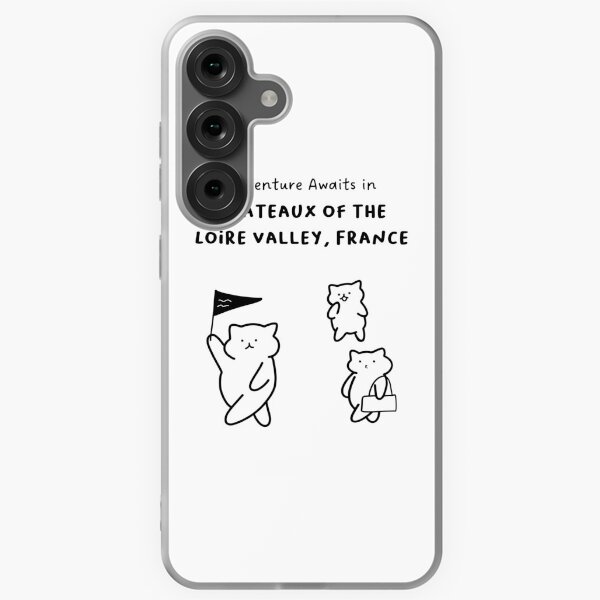 Item preview, Adventure Awaits in Châteaux of the Loire Valley, France | Cute Cat Characters in Minimalist Line Art designed and sold by RM-Journey.