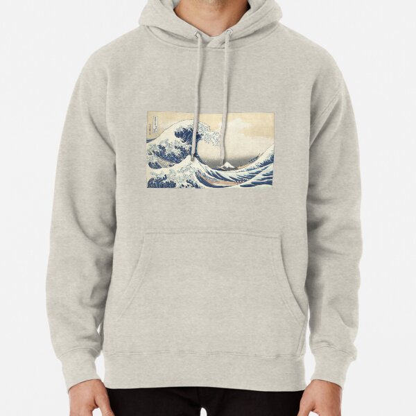 The Great Wave at Kanagawa by Katsushika Hokusai Pullover Hoodie