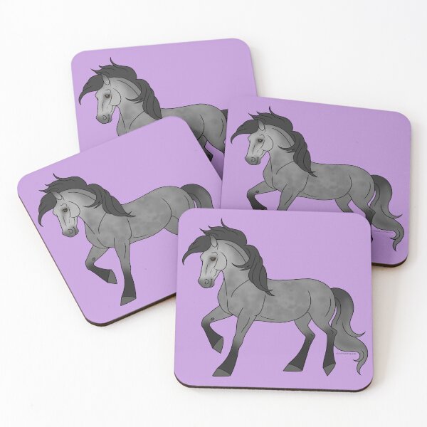 Item preview, Prancing Gray Cartoon Horse designed and sold by DappledMoon.