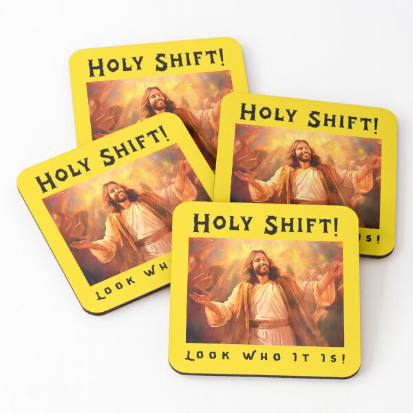 Item preview, Holy Shift! Look Who It Is! #jesusmeme #funnyjesus #jesushumor #holylaughs designed and sold by Anna Halasek.