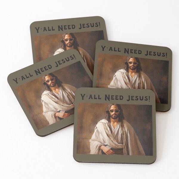 Item preview, Y’all Need Jesus! #jesusmeme #funnyjesus #jesushumor #holylaughs designed and sold by Anna Halasek.