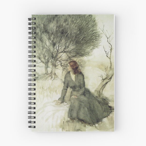 Item preview, Girl sitting on the river bank  - Arthur Rackham designed and sold by forgottenbeauty.
