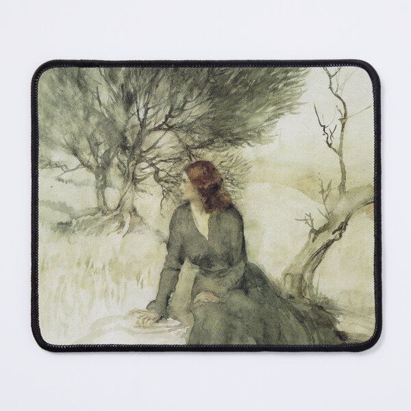 Item preview, Girl sitting on the river bank  - Arthur Rackham designed and sold by forgottenbeauty.