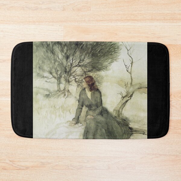 Item preview, Girl sitting on the river bank  - Arthur Rackham designed and sold by forgottenbeauty.