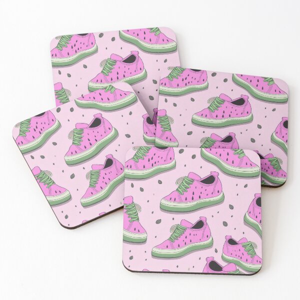Item preview, Watermelon Shoe Seamless Pattern-green, pink designed and sold by My-fake-places.