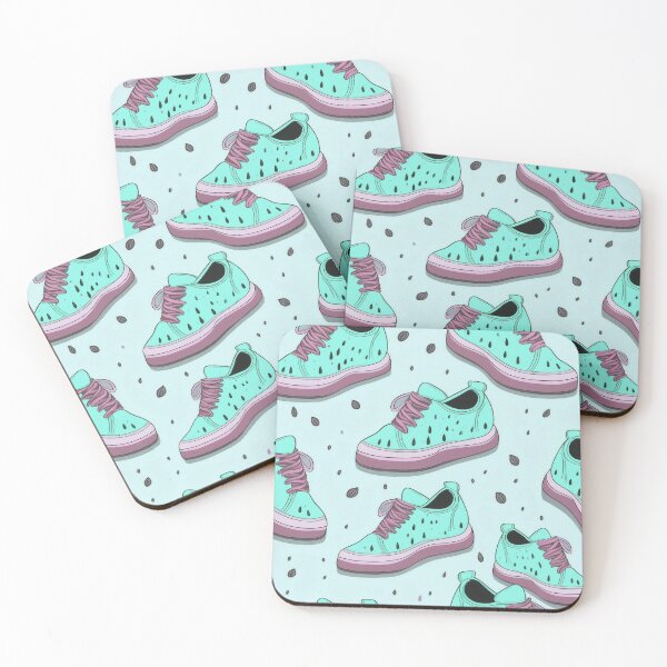 Item preview, Watermelon Shoe Seamless Pattern-turquoise blue, violet designed and sold by My-fake-places.