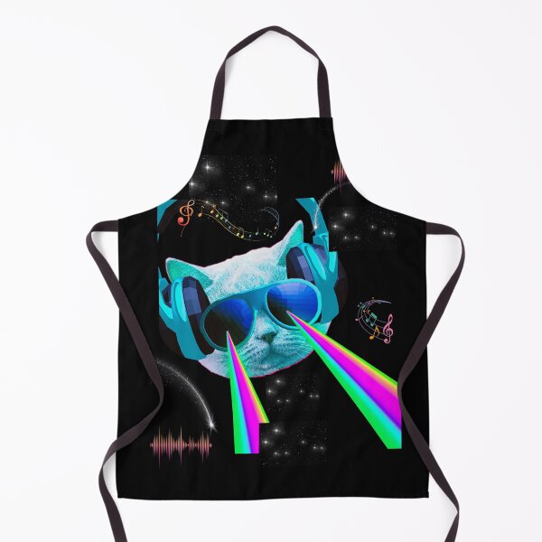 Item preview, DJ Space Cat With Rainbows designed and sold by Planet Agora.