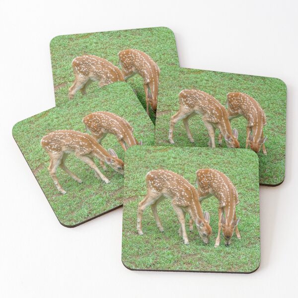 Item preview, Two Baby Deer Fawns Feeding designed and sold by SafariByMarisa.
