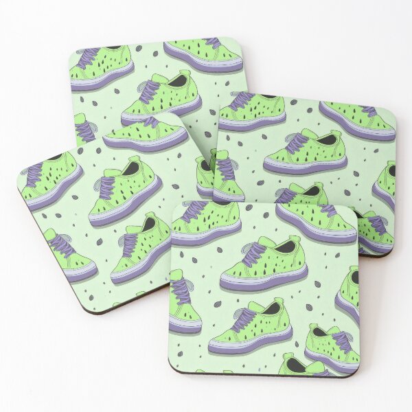 Item preview, Watermelon Shoe Seamless Pattern- mint green, pastelnavy. designed and sold by My-fake-places.